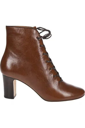 Tory Burch Schoenen, Dames, Bruin, 40 EU, Leer, Marrone Enkellaarsjes