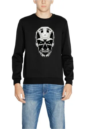 Antony Morato Sweatshirts & Hoodies, Heren, Zwart, S, Katoen, Comfortabele Katoenmix Sweater