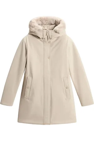 Woolrich Mantels, Dames, , S, Polyester, Stijlvolle Oxford Tan Parka