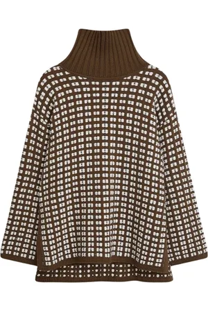 Joseph Truien, Dames, Bruin, M, Wol, Grofgebreide Jumper met Hoge Hals