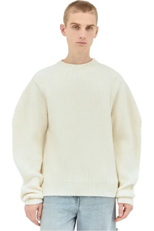 Jil Sander Truien, Heren, , M, Wol, Wollen trui met ronde hals