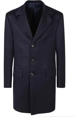 Kiton Mantels, Heren, Blauw, M, Kasjmier, Blauwe Premium Jas
