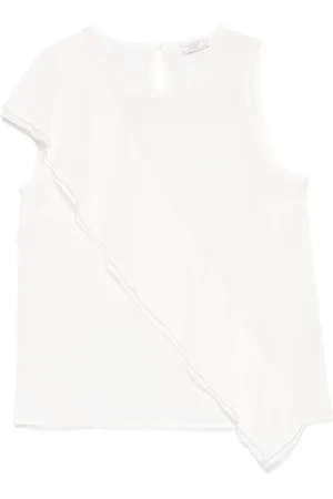 PESERICO SIGN Tops, Dames, Wit, M, Top met Ruches
