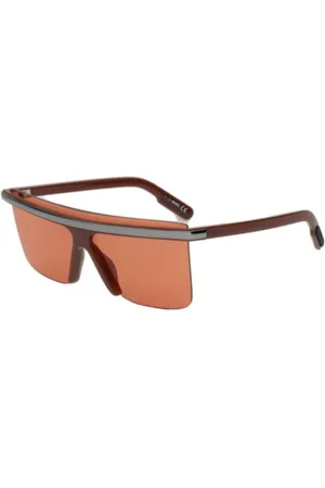 Kenzo Accessoires, Dames, Bruin, ONE Size, Bruine en zilveren zonnebril