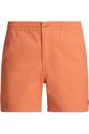 Ralph Lauren Korte broeken, Dames, Oranje, 2Xl, Katoen, Klassieke Prepster Katoenen Shorts