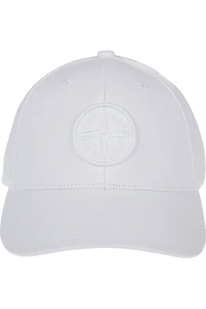 Stone Island Accessoires, Heren, Wit, ONE Size, Katoen, Klassieke Baseball Cap