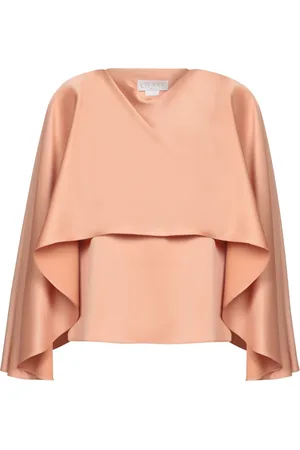 GENNY Blouses & Shirts, Dames, , S, Polyester, Satin V-Neck Blouse