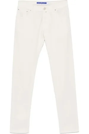 Jacob Cohen Jeans, Heren, , W31, Ecru Klassieke Vijf-Pocket Broek