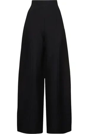 Khaite Broeken, Dames, Zwart, M, Wijde Broek