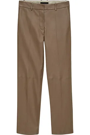 Joseph Broeken, Dames, Bruin, M, Leer, Leren Stretch Coleman Broek