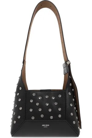 Jimmy Choo Tassen, Dames, Zwart, ONE Size, Leer, Diamond Kleine Schoudertas