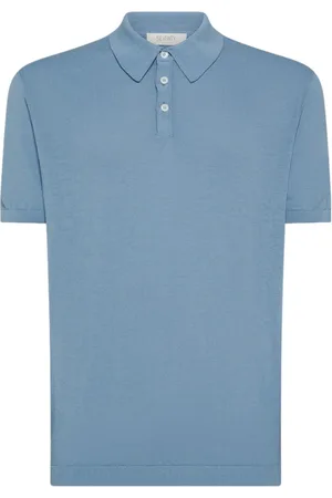 SEVENTY BY SERGIO TEGON Tops, Heren, Blauw, XL, Katoen, Blauwe Polo T-shirts en Polos