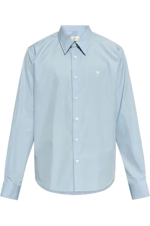 Ami Overhemden, Heren, Blauw, M, Blauw Overhemd voor Mannen