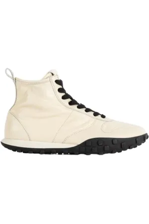 Jil Sander Schoenen, Dames, , 40 EU, Leer, Witte leren high-top sneakers