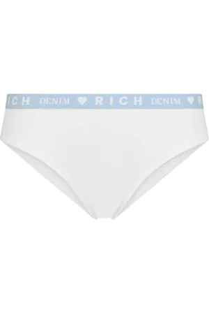 John Richmond Ondergoed, Dames, Wit, XL, Denim, Low Rise Slip