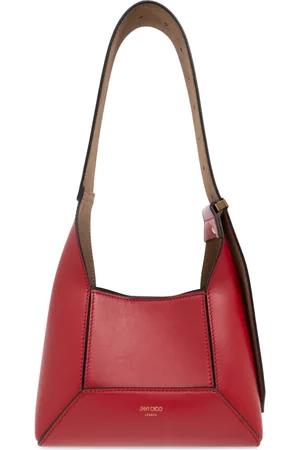 Jimmy Choo Tassen, Dames, Rood, ONE Size, Leer, Diamond Small Shoulder Bag
