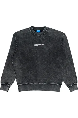 Karl Lagerfeld Sweatshirts & Hoodies, Heren, Zwart, S, Katoen, Katoenen sweatshirt