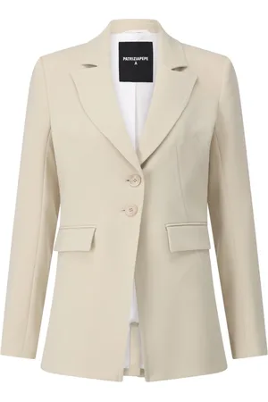 Patrizia Pepe Jassen, Dames, , XS, Leer, Logo Cuff Fitted Blazer