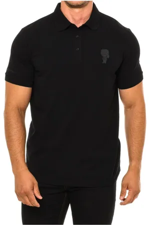 Karl Lagerfeld Tops, Heren, Zwart, S, Katoen, Polo Shirt met Korte Mouwen