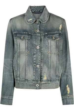 Kenzo Jassen, Dames, Blauw, M, Denim, Bronze Denim Jas