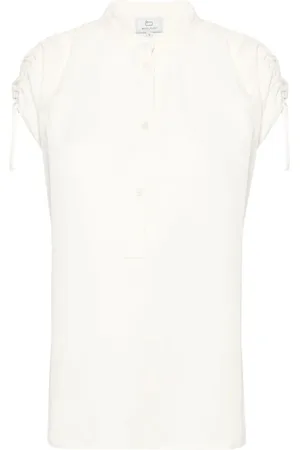 Woolrich Blouses & Shirts, Dames, Wit, M, Linnen, Elegante witte linnen blouse