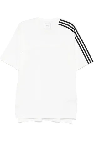 Y-3 Tops, Heren, Wit, XL, Katoen, Witte Unisex T-Shirt & Polo