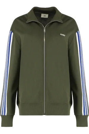 Autry Sweatshirts & Hoodies, Dames, Groen, S, Geribbelde Viscose Gebreide Jas