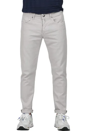 Incotex Jeans, Heren, Grijs, W36, Slim-fit Jeans