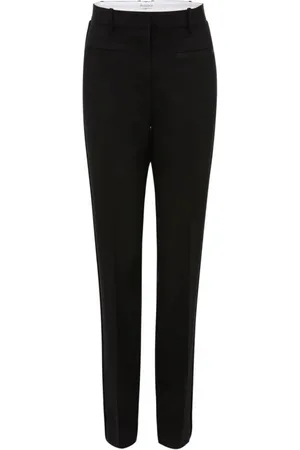 J.W.Anderson Broeken, Dames, Zwart, M, Wol, Zwarte wollen smokingbroek