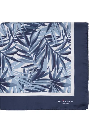 Kiton Accessoires, Heren, Blauw, ONE Size, Zijden Sjaal