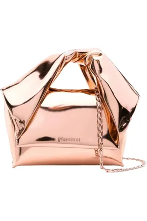 J.W.Anderson Tassen, Dames, Roze, ONE Size, Leer, Metallic Small Twister Bag
