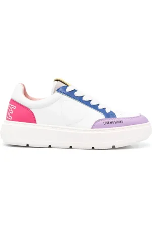 Moschino Schoenen, Dames, Wit, 40 EU, Kleurrijke Sneakers