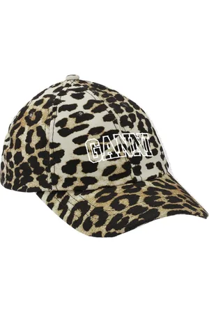 Ganni Accessoires, Dames, Bruin, ONE Size, Katoen, Luipaardprint Pet