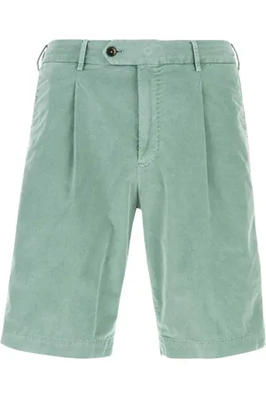 PT Torino Korte broeken, Heren, Groen, S, Lichtgroene Corduroy Bermuda Shorts