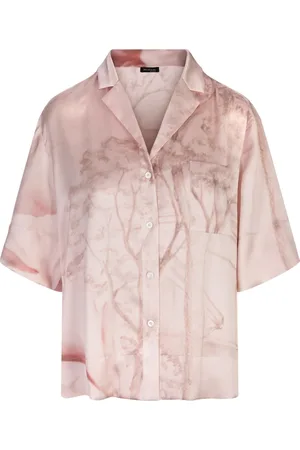 Kiton Blouses & Shirts, Dames, Roze, S, Zijden Blouse