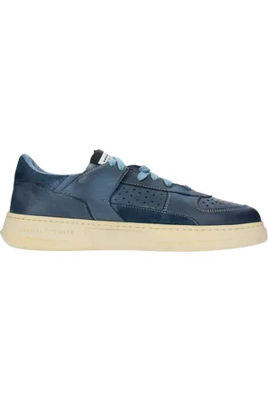 RUN OF Schoenen, Heren, Blauw, 45 EU, Leer, EVO PPT Dust Sneakers