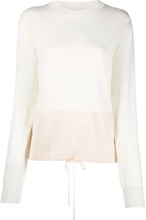 Jil Sander Truien, Dames, , XS, Rondgebreide trui met ronde hals