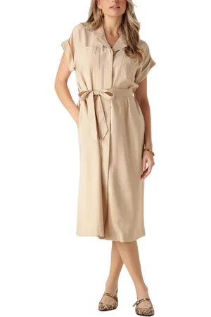 Moss Copenhagen Kleedjes, Dames, , S, Midi Jurk Selia Ss