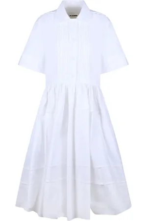 Jil Sander Kleedjes, Dames, Wit, S, Overhemdjurk