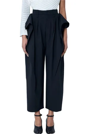 Issey Miyake Broeken, Dames, Zwart, S, Polyester, Enveloppebroek
