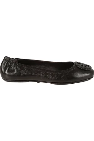 Tory Burch Schoenen, Dames, Zwart, 37 EU, Leer, Minnie Travel Ballet Pave Ballerina`s
