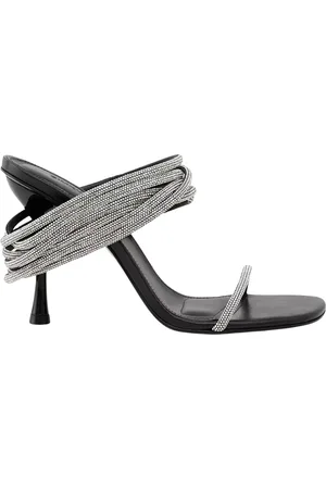 Simkhai Schoenen, Dames, Zwart, 37 EU, Leer, Zwarte kristallen band Infinity Siren hakken