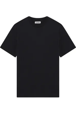 Jil Sander Tops, Heren, Blauw, S, Katoen, T-shirt met korte mouwen en ronde hals