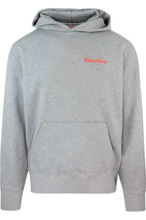 Kenzo Sweatshirts & Hoodies, Heren, Grijs, M, Katoen, Grijze Sweater met Print op de Rug