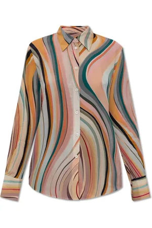 Paul Smith Blouses & Shirts, Dames, Veelkleurig, M, Shirt met zijden afwerking