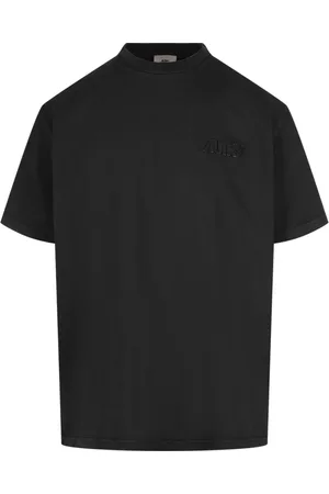Autry Tops, Heren, Zwart, M, Katoen, Zwart Katoenen Stijlvol T-shirt