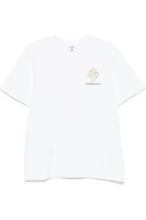 Casablanca Tops, Heren, Wit, S, Katoen, Diamond Column T-Shirt