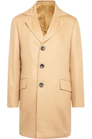 Kiton Mantels, Heren, Bruin, S, Kasjmier, Outdoor Jas Kasjmier Licht Beige