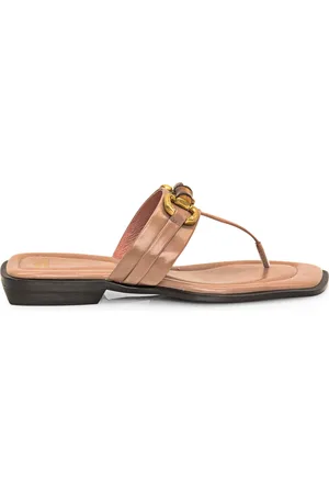 Jeffrey Campbell Schoenen, Dames, Roze, 37 EU, Bamboe, Bora-Bora Flat Sandalen