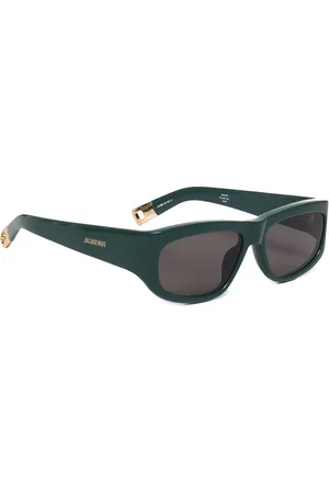 Jacquemus Accessoires, unisex, Groen, ONE Size, Ronde montuur zonnebril